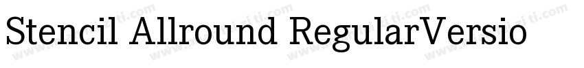 Stencil Allround RegularVersion 10字体转换